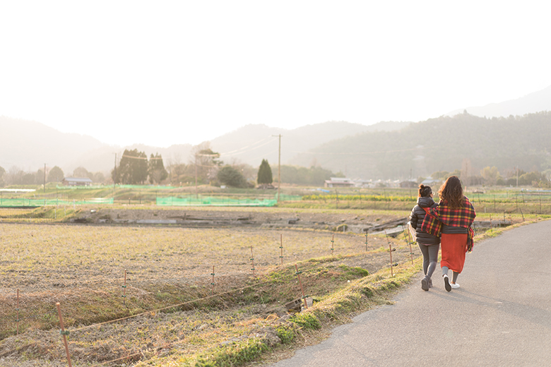 夕暮れ時の大沢池