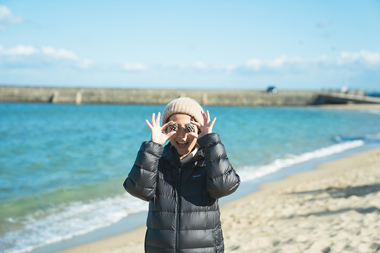 淡路島の大浜海水浴場での一枚