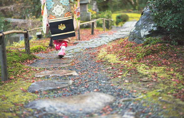 お寺での写真撮影