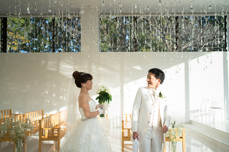 結婚式本番前のファーストミート写真