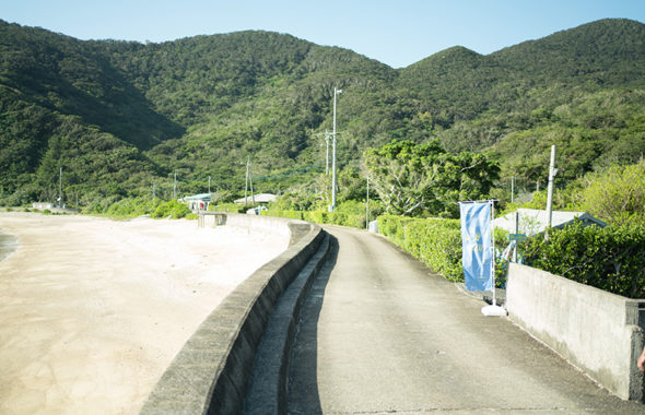 旅先での散歩道